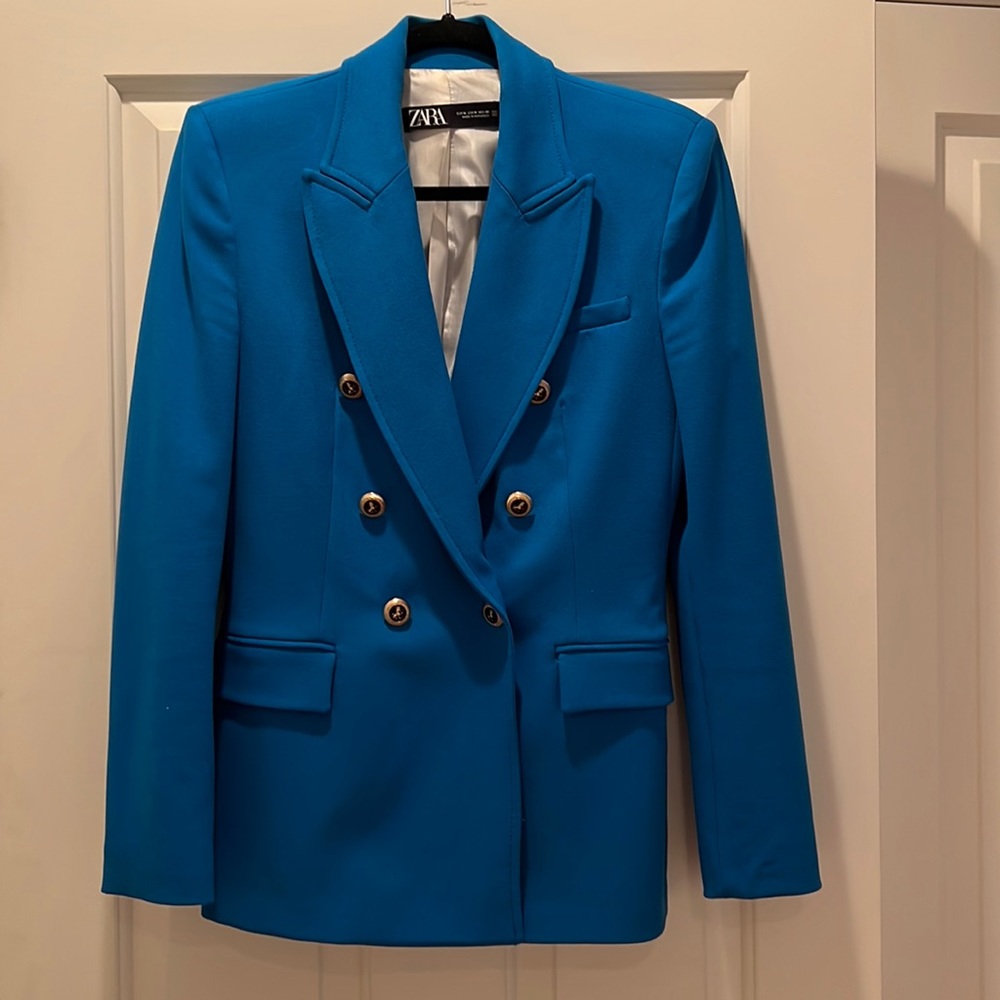Zara Tailored double breasted blazer, size M. Pristine condition